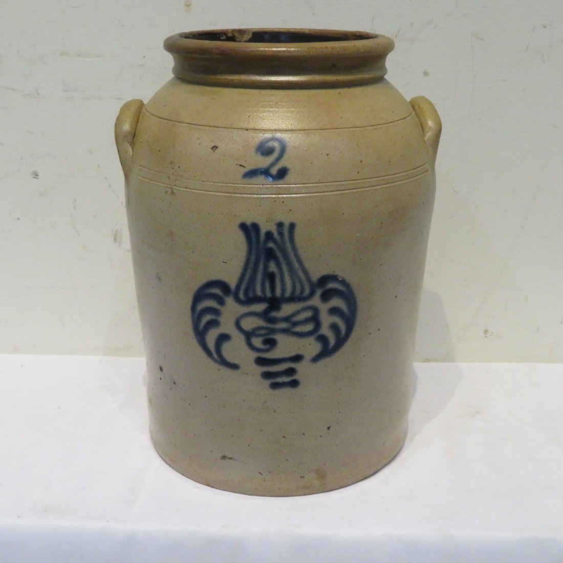 2 gal. Elizabethtown, NJ. cobalt decorated jar (1 of 6)
