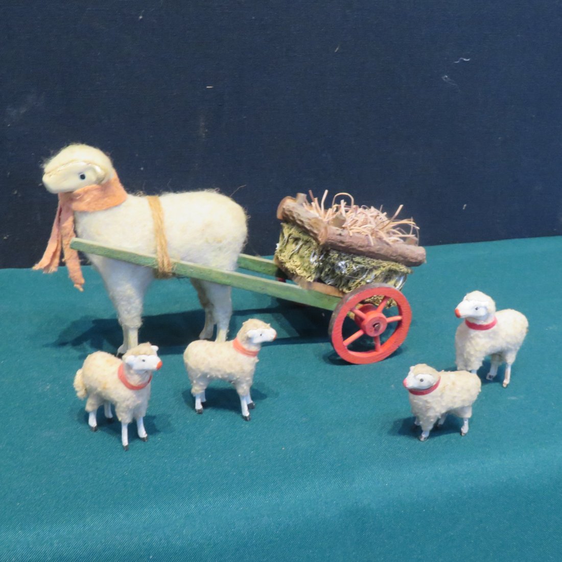 Lamb and cart and 4 other wooly sheep (1 of 5)