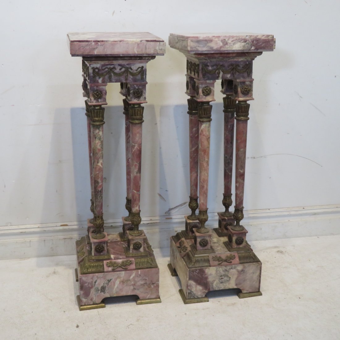 2 French neo-classical marble plinths late 19th century (1 of 9)
