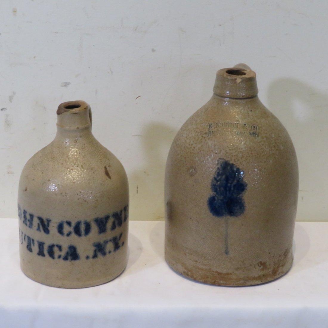 Stoneware NY merchant's jug and Norton jug (1 of 10)