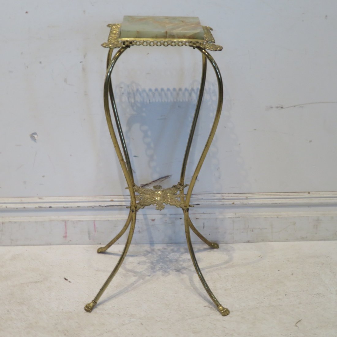 Brass and onyx fern stand (1 of 4)