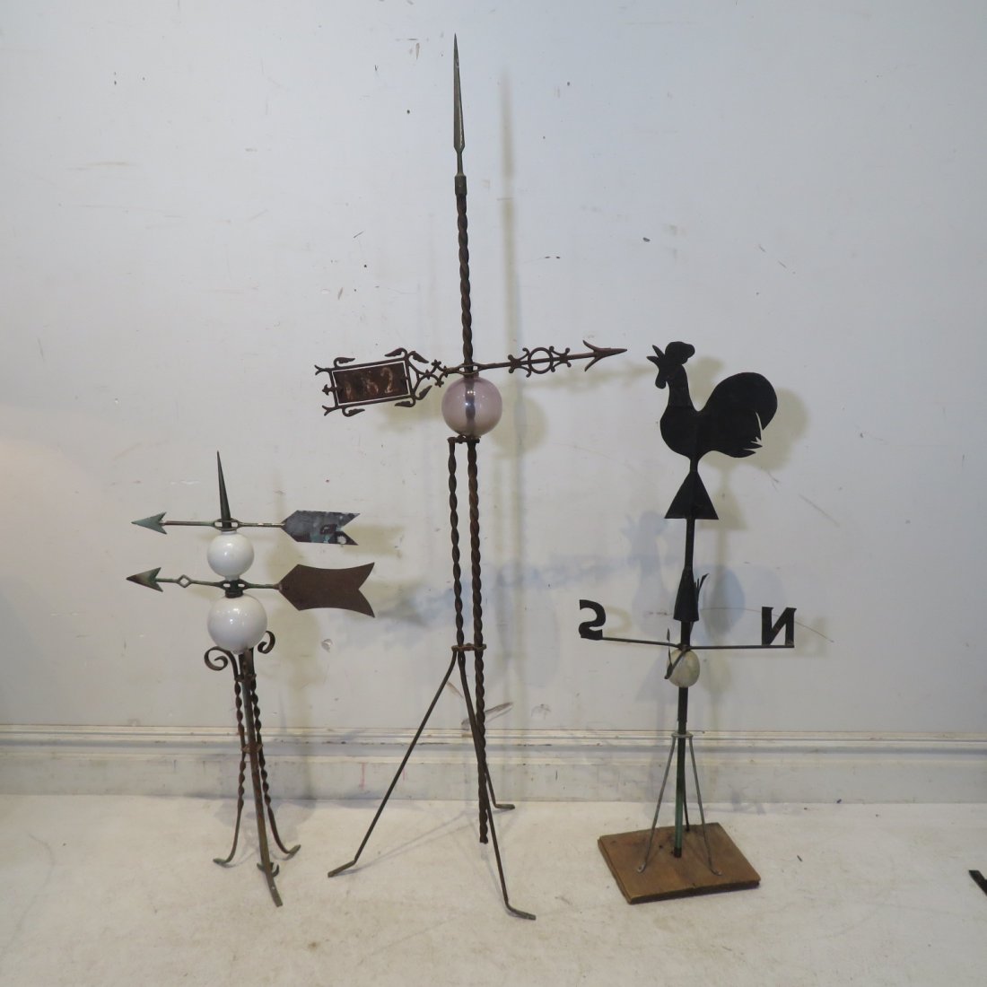 2 lightning rods and 1 rooster directional (1 of 4)