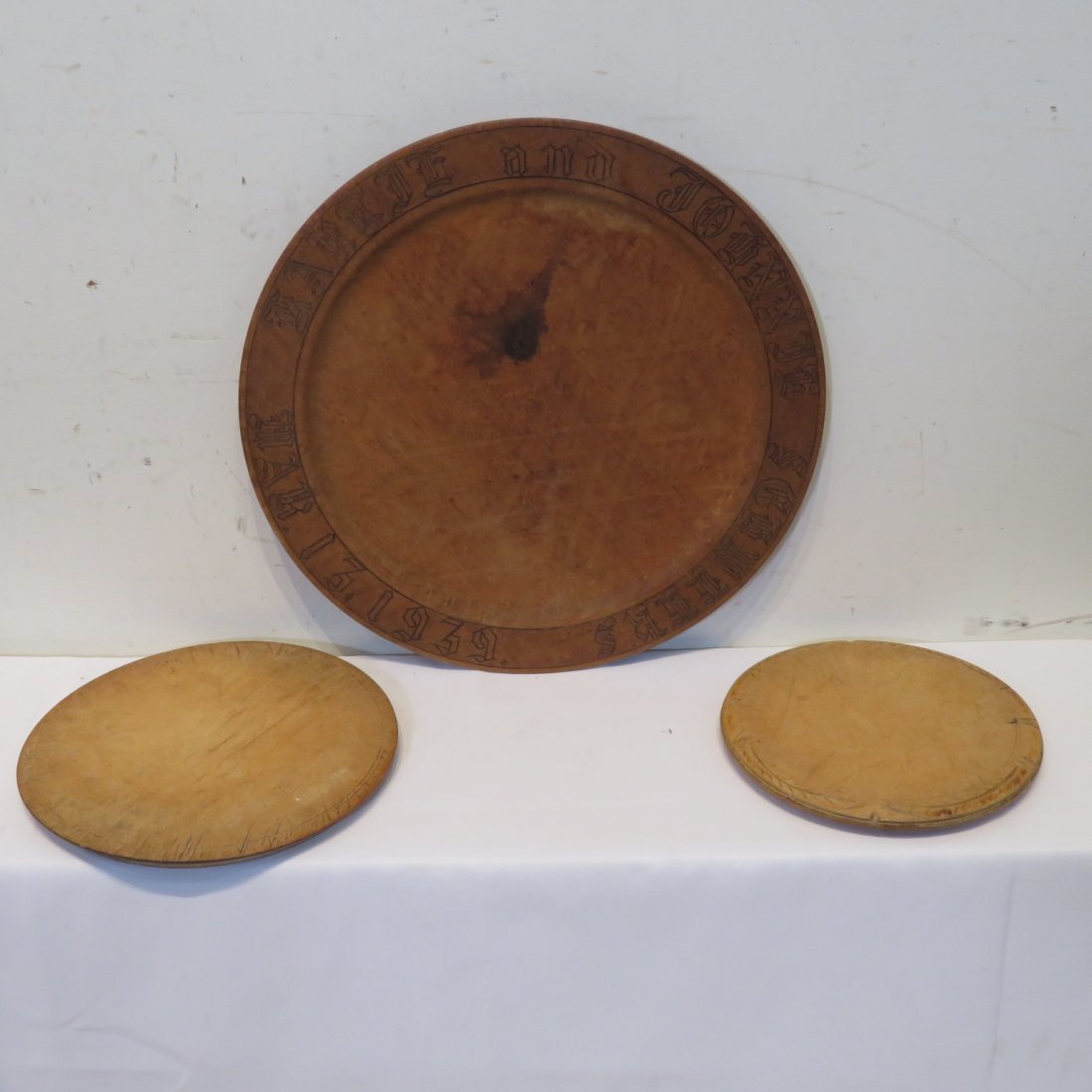 2 wood bread boards and 1 large serving plate (1 of 6)