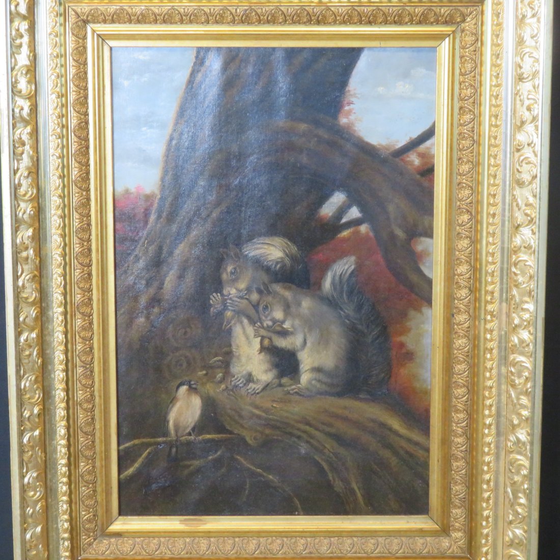 Susan C. Moore Waters O/C painting of squirrels (1 of 8)