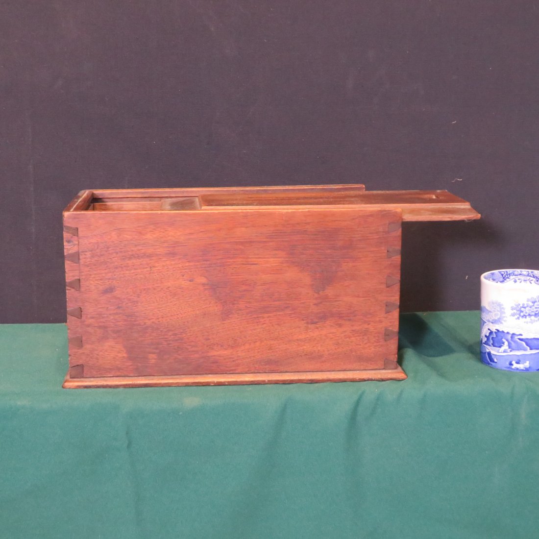 Walnut dovetailed sliding lid candlebox (1 of 7)