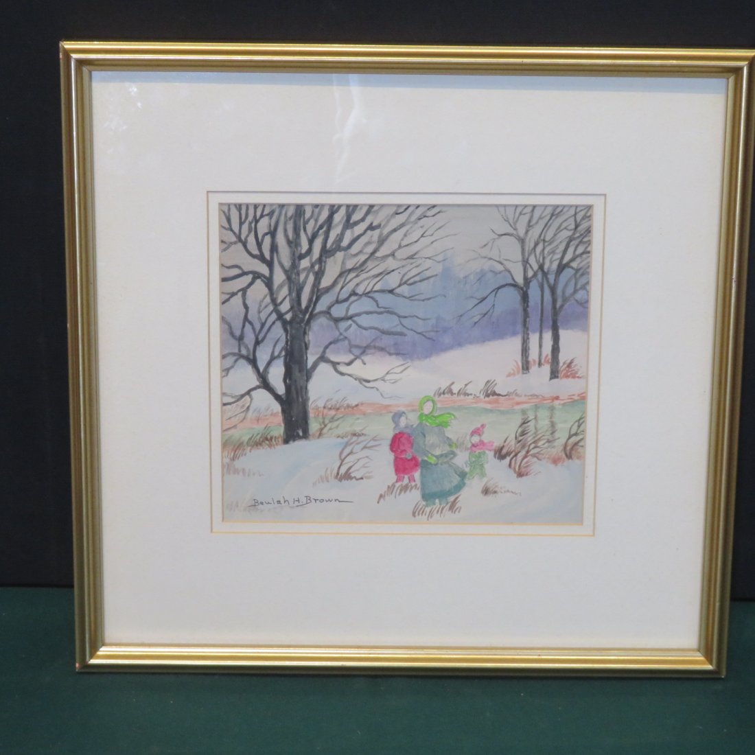 Winter landscape watercolor on paper (1 of 3)