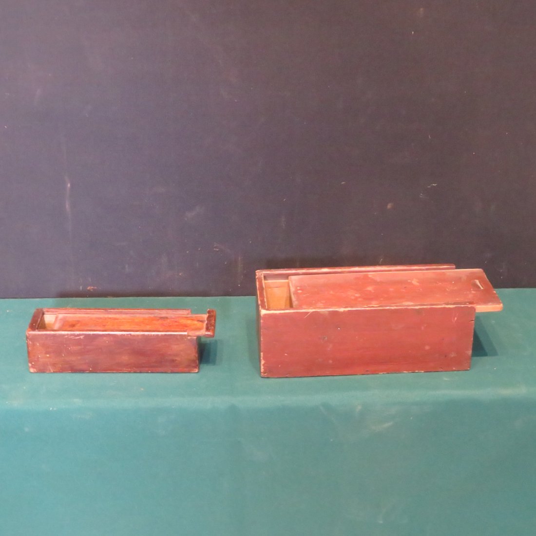 2 wooden sliding lid boxes (1 of 5)