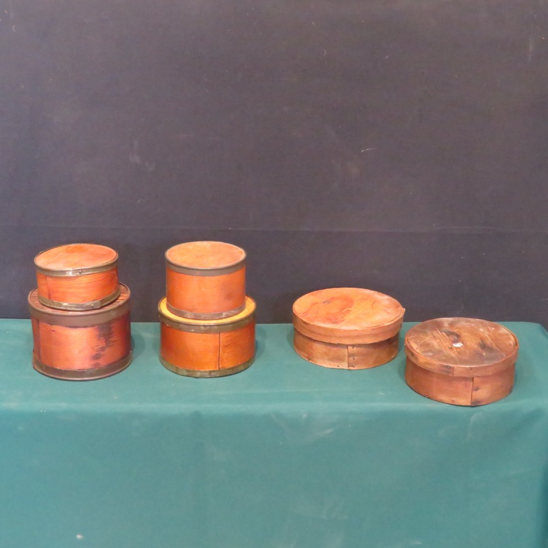 6 wooden storage boxes (1 of 3)