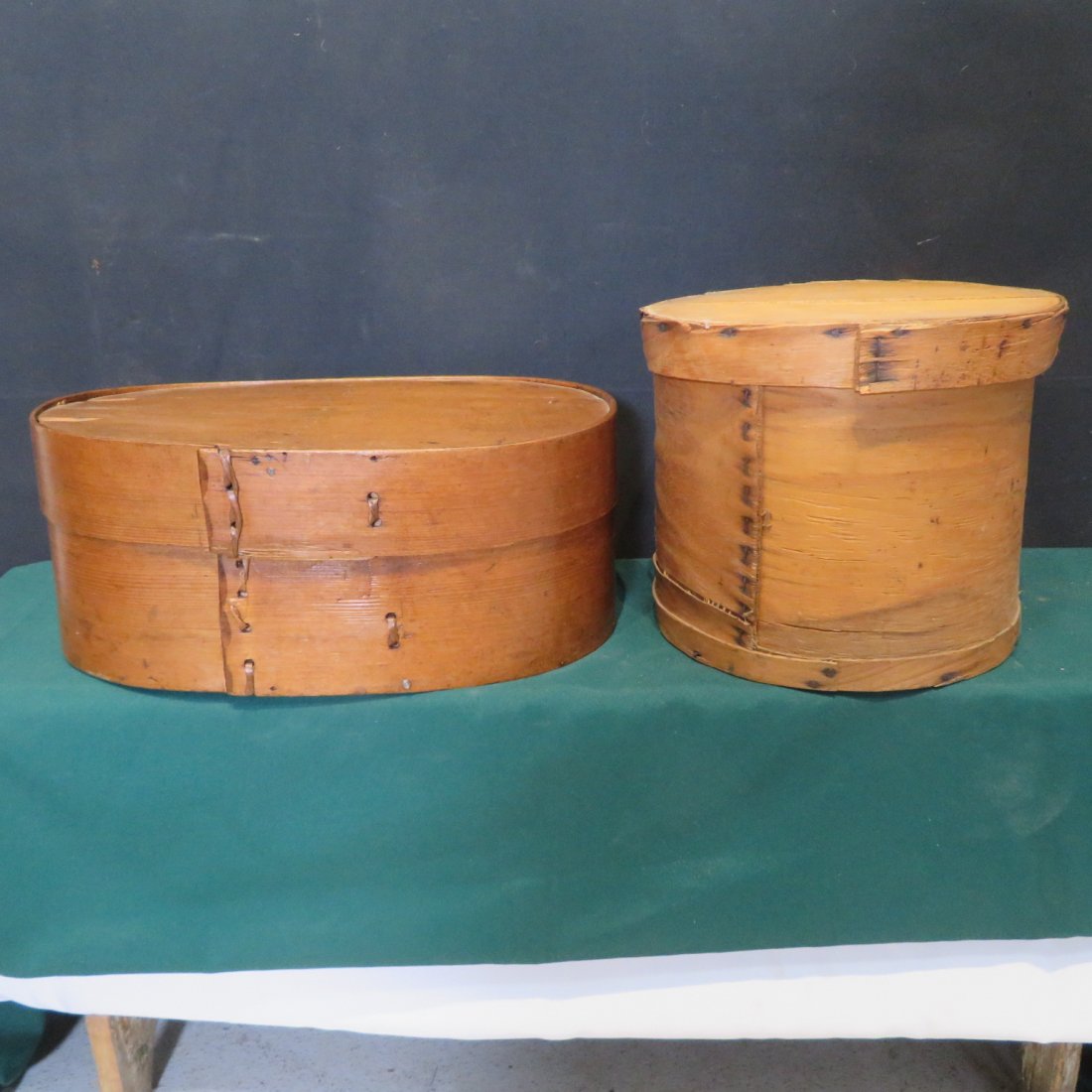 2 large wood lidded boxes (1 of 9)