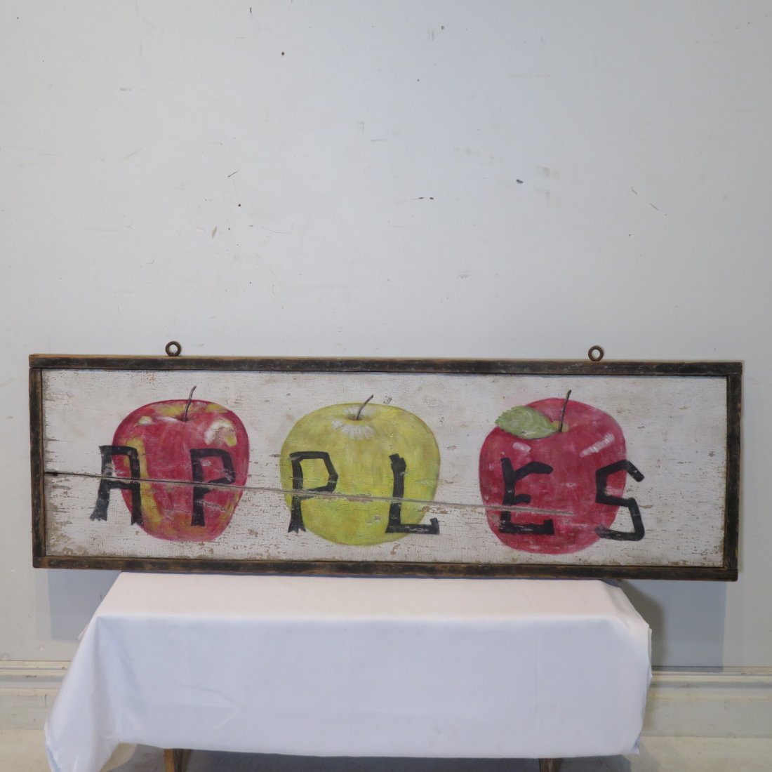 Early 1900s wood Apples sign (1 of 5)