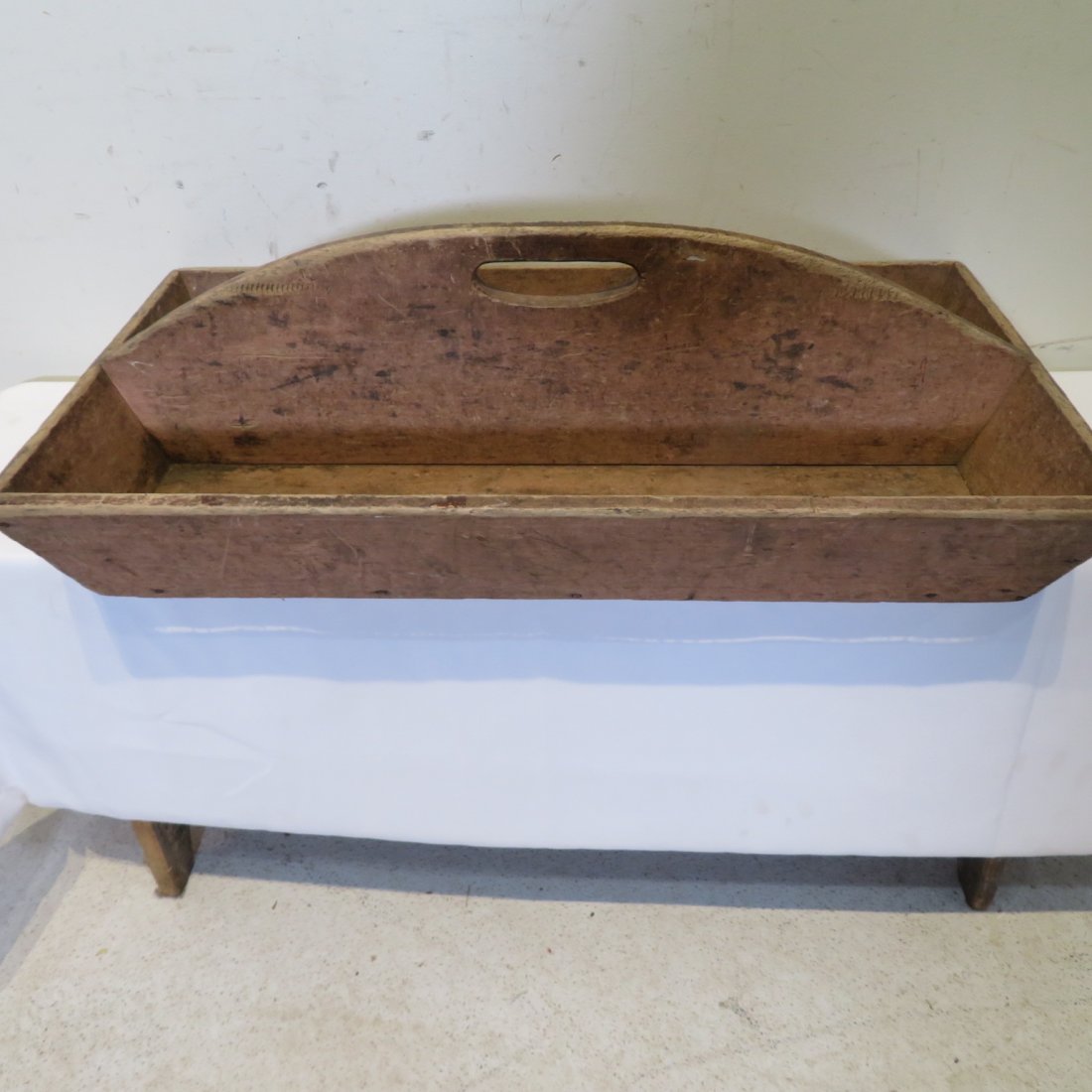 Large wood tool carrier in old salmon paint (1 of 4)