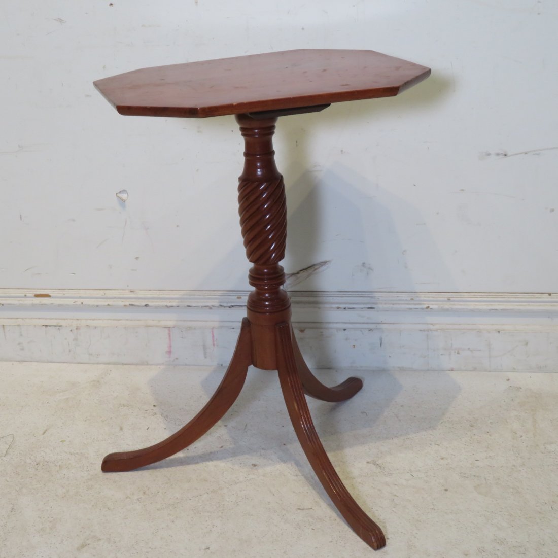 Late 19th century cherry candle stand (1 of 6)