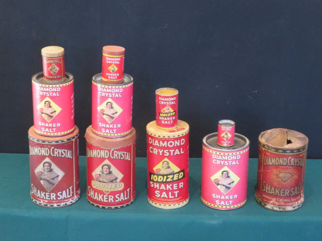 11 Diamond Crystal Shaker Salt advertising containers (1 of 7)