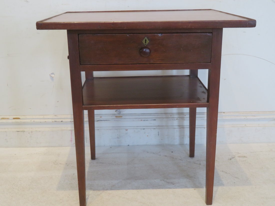 Cherry sister's  work table attributed to Shakers (1 of 7)