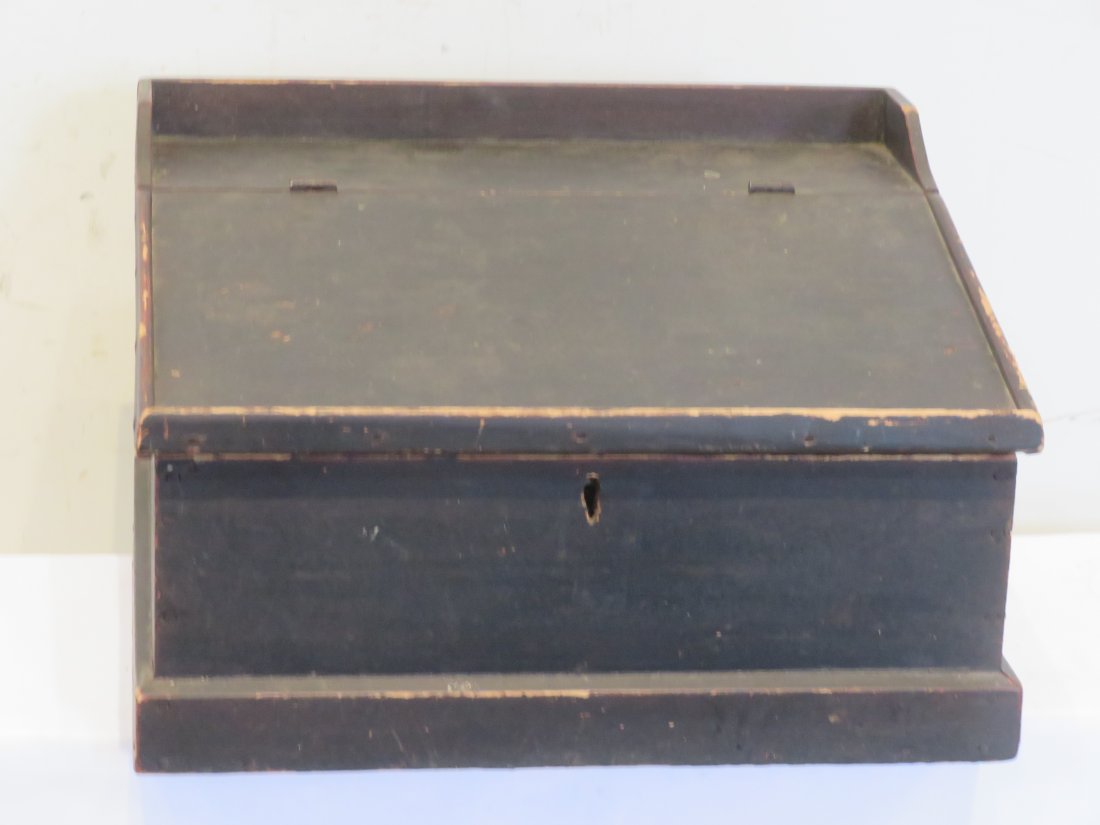 Pine slant lid counter desk with gallery (1 of 4)