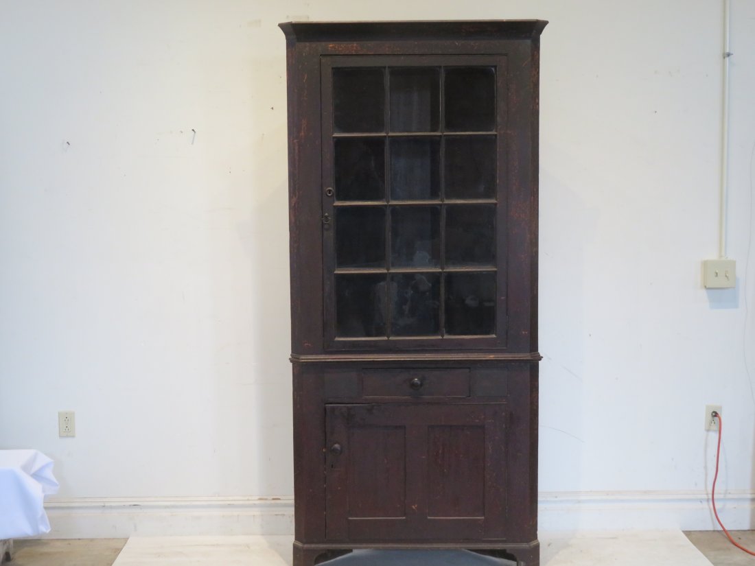 Fayette County, PA 2 pc corner cupboard (1 of 7)