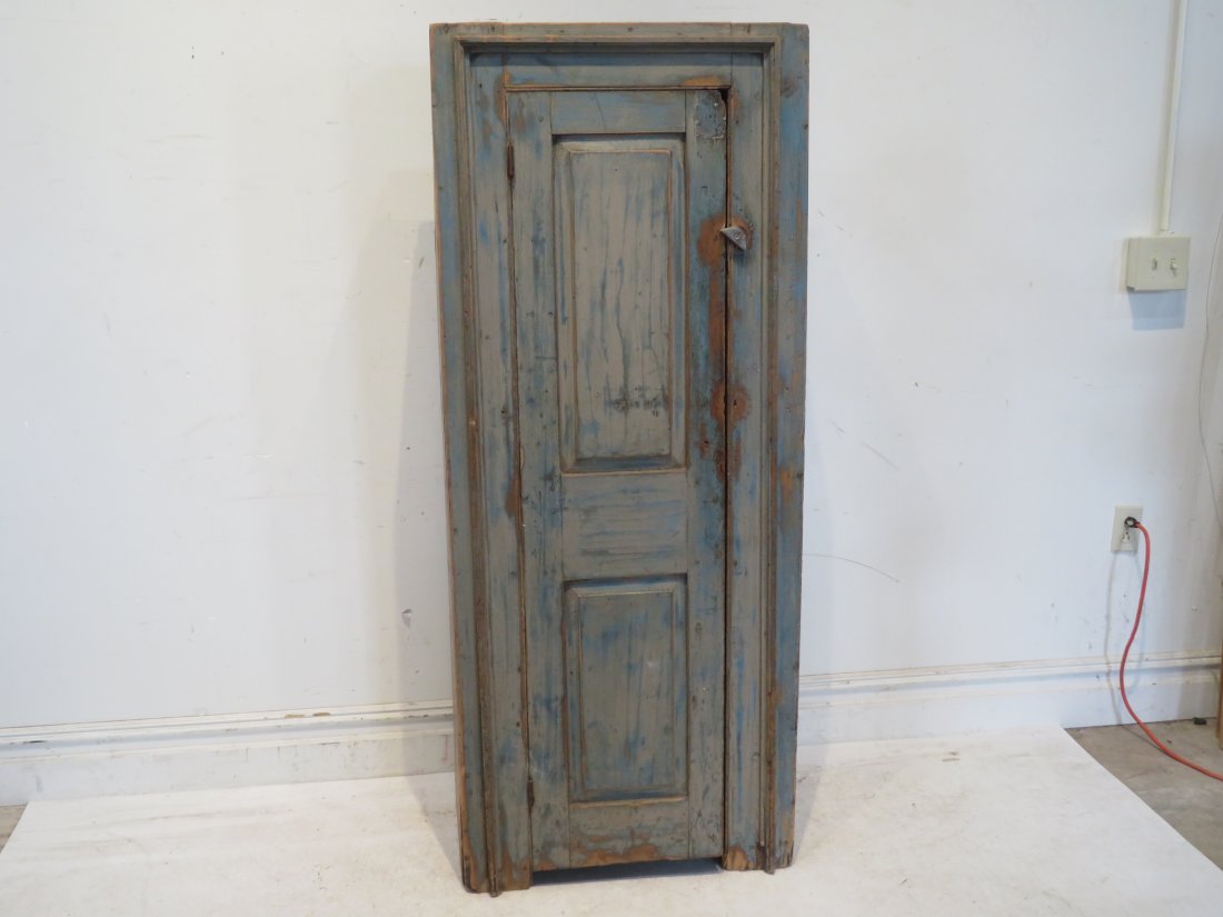 Pine New England built in chimney cupboard (1 of 8)