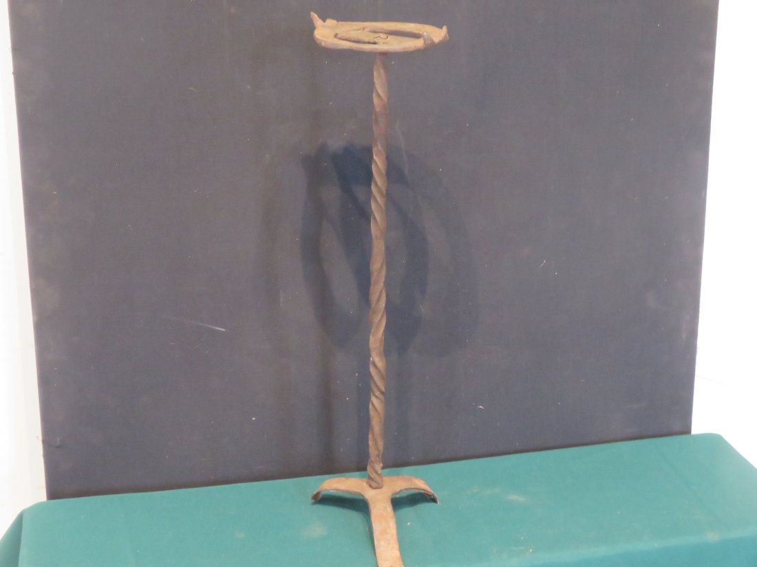 18th century wrought iron cresset lighting device (1 of 5)