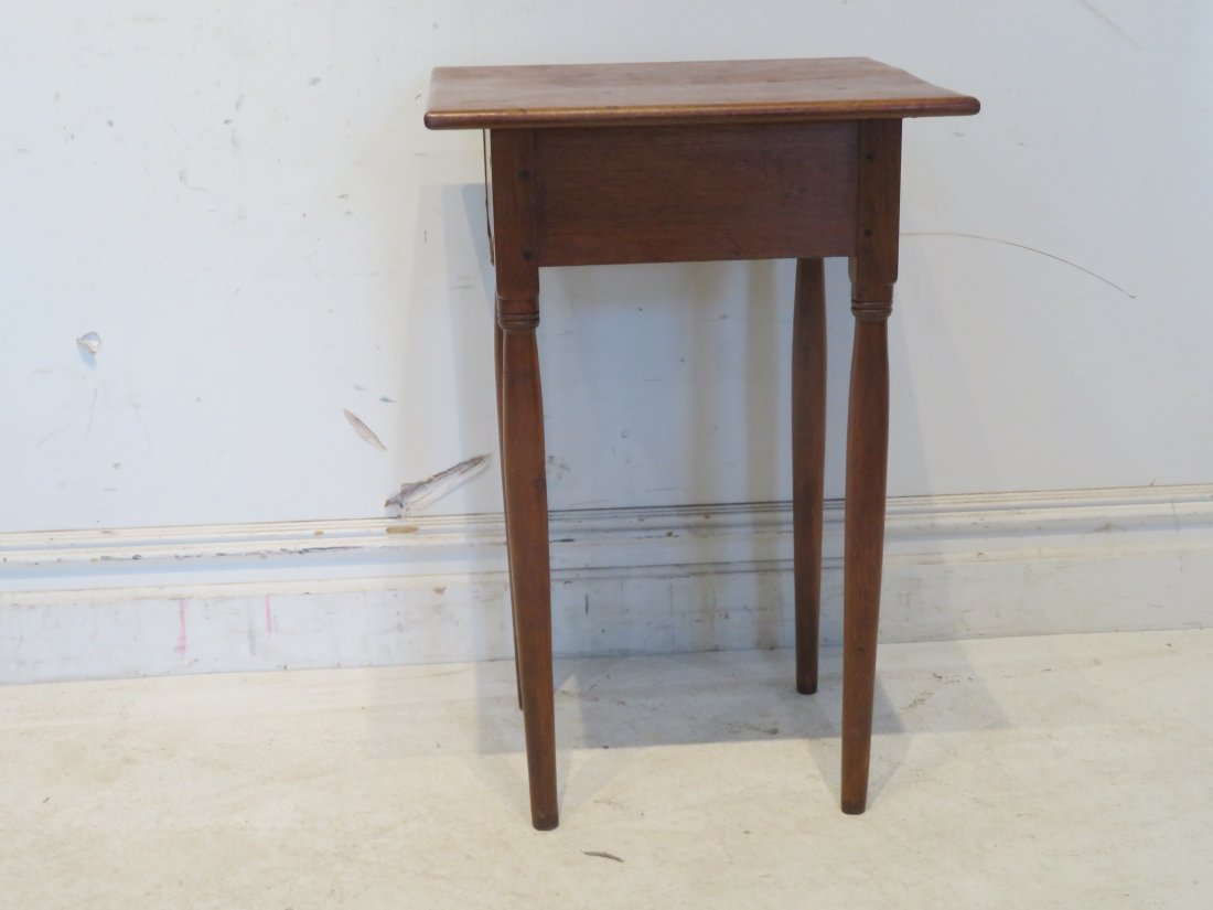 Shaker walnut stand table with single board top (1 of 6)