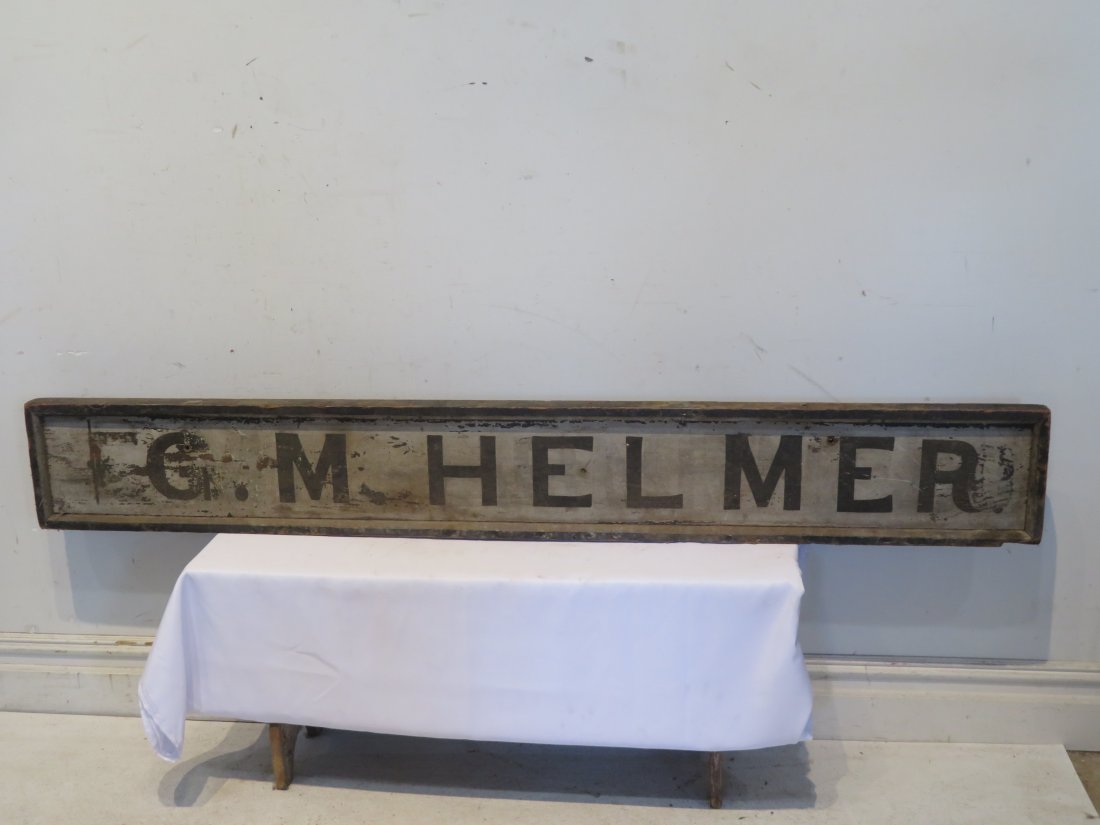 Wood trade sign for G.M. Helmer (1 of 5)