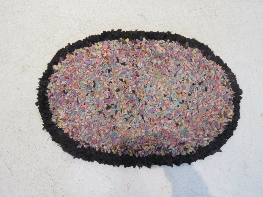 Hooked rug attributed to the Shakers (1 of 2)