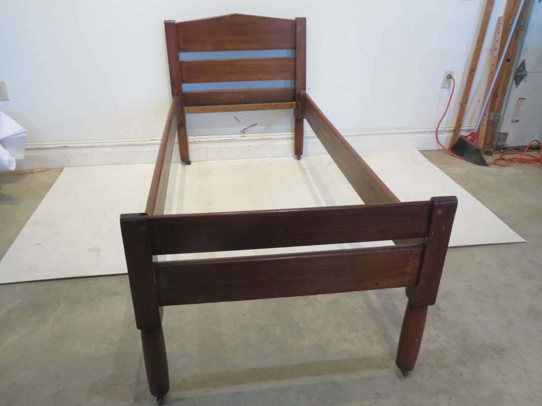 Walnut Shaker brother's single bed (1 of 4)