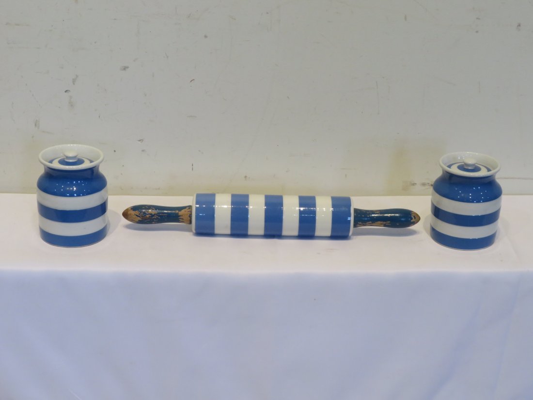 3 pcs of blue and white kitchen set (1 of 5)