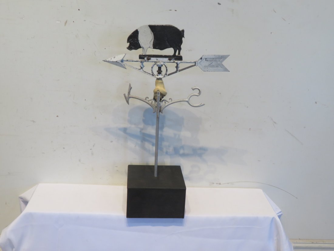 Cast aluminum Hampshire pig weathervane & directional (1 of 4)