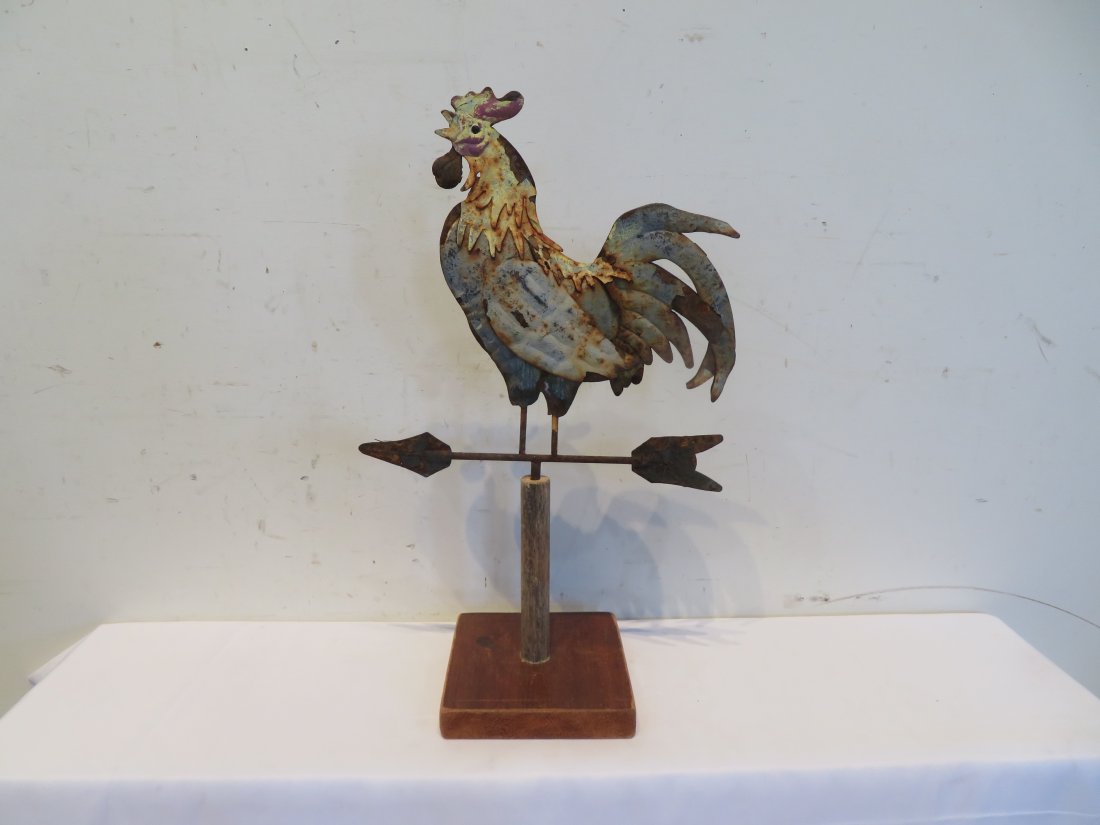Tin rooster weathervane with arrow directional (1 of 3)