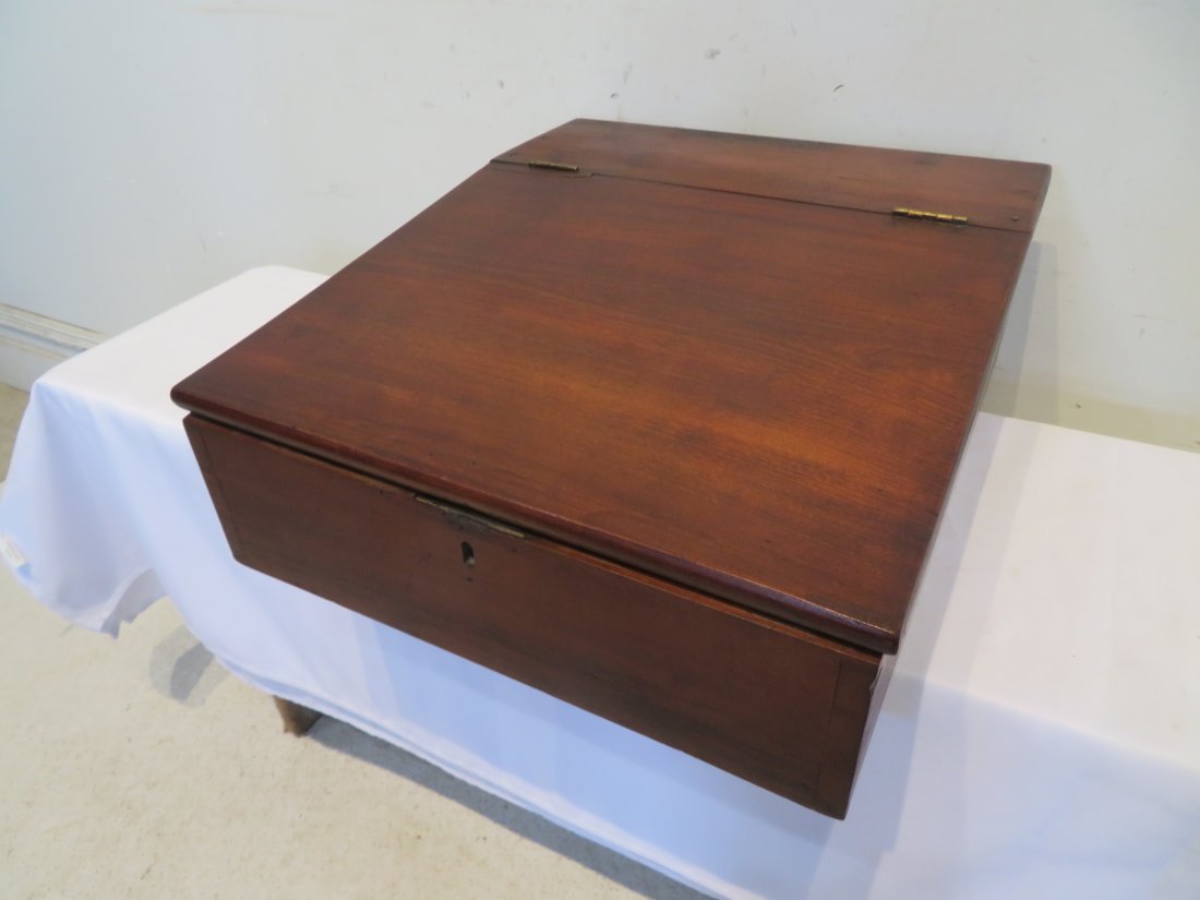 Cherry dovetailed slant lid counter desk (1 of 7)
