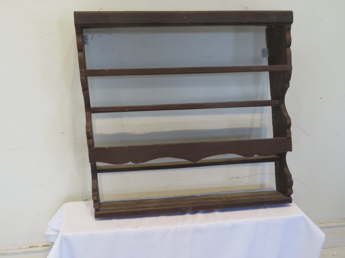 Early pine dovetailed case set of hanging shelves (1 of 4)