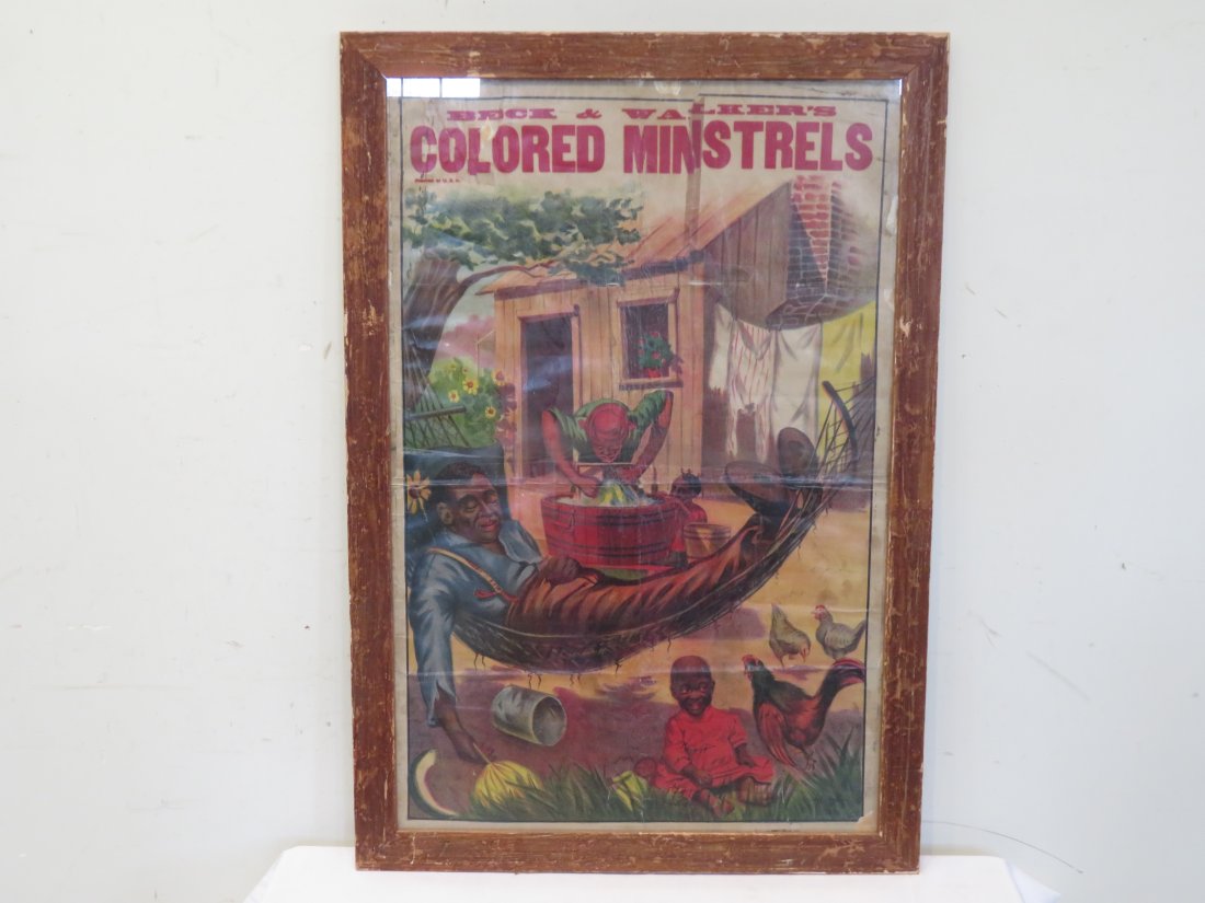 Beck & Walker's Colored Minstrels framed poster (1 of 7)