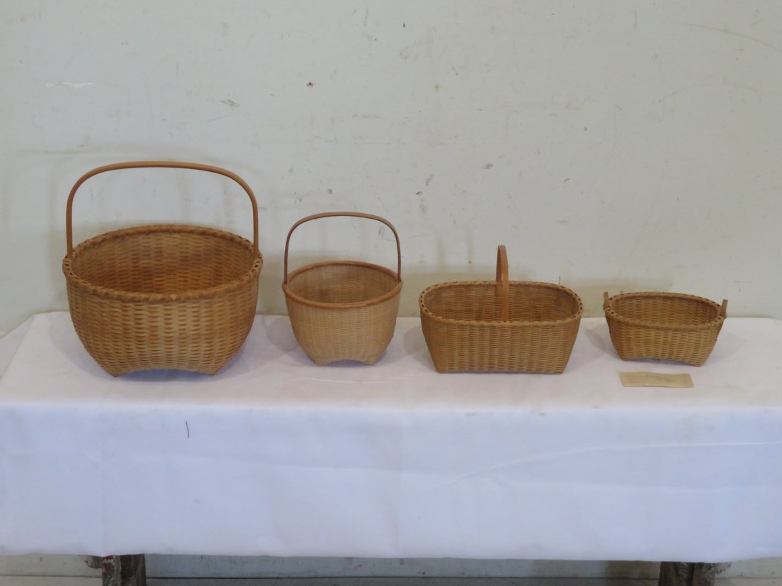 4 Shaker basket copies attibuted to Martha Wetherbee (1 of 5)