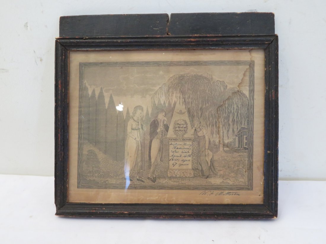 Early framed memorial engraved print (1 of 5)