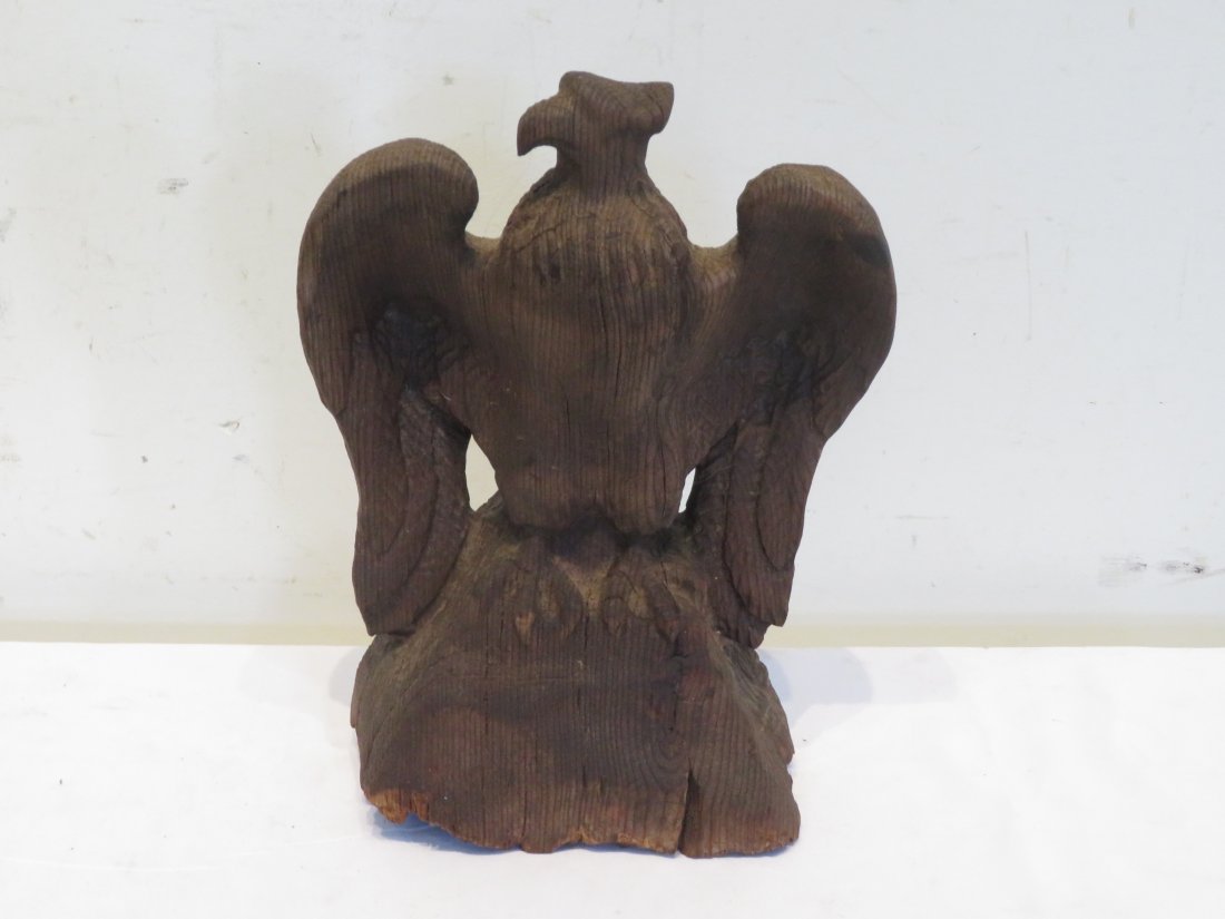 Pine carved spread wing eagle (1 of 8)