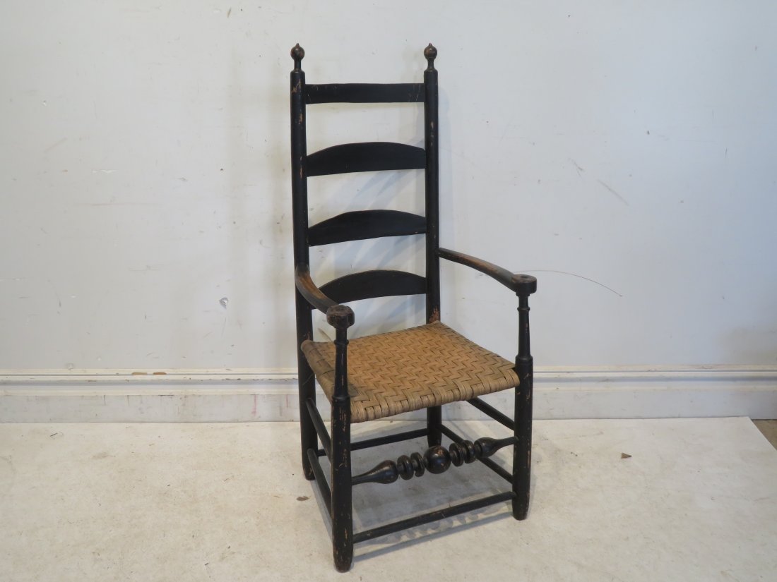 18th century ladderback armchair (1 of 8)