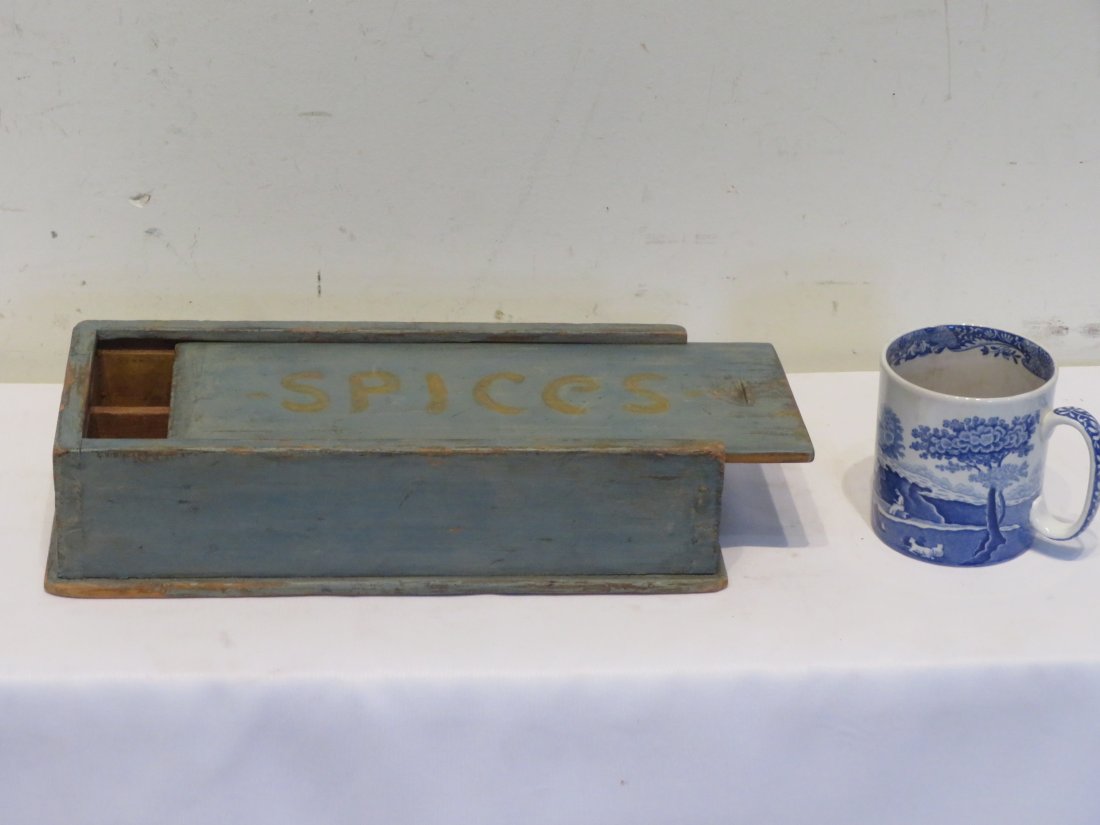 Pine dovetailed sliding lid spice box (1 of 6)