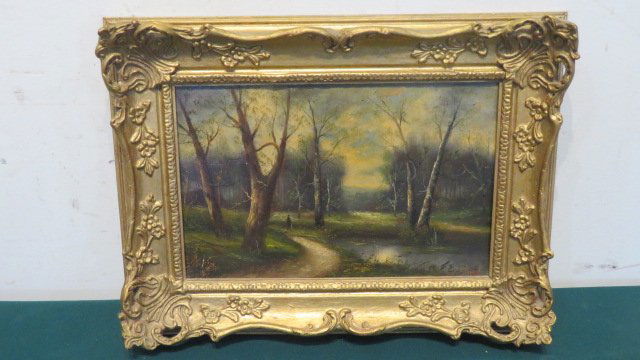 Oil on wood panel landscape painting (1 of 6)