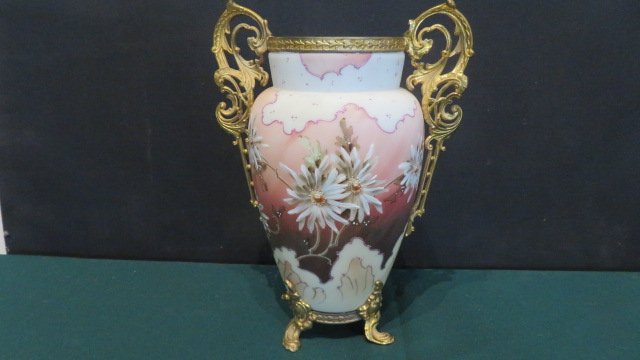 12" Wave Crest vase w/ floral decoration (1 of 6)