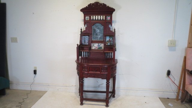 Mahogany late 19th century oriental etagere (1 of 7)