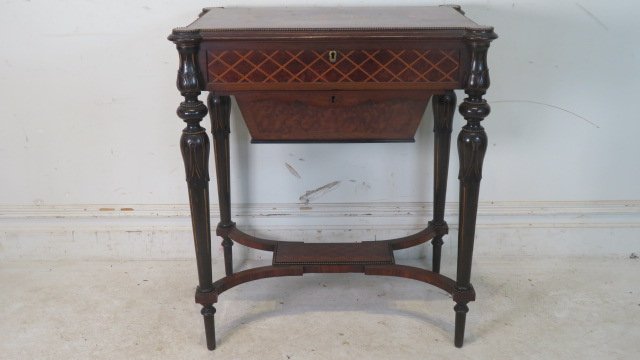 Mahogany late 19th century sewing-dressing table (1 of 7)