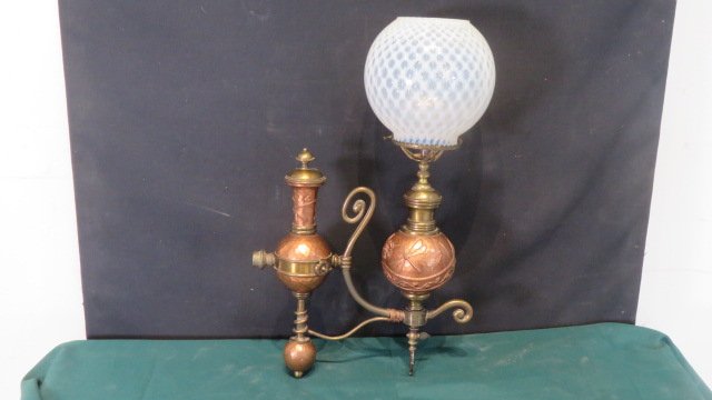 Late 19th century gas light fixture (1 of 6)