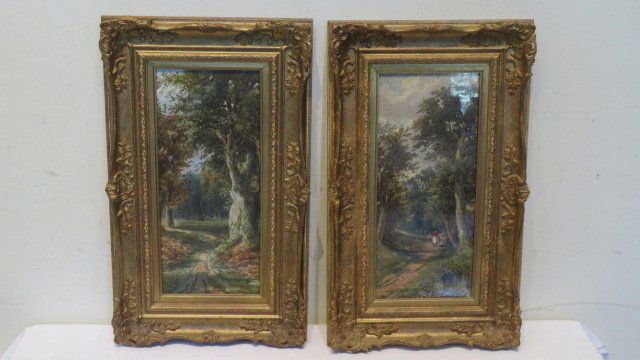 2 framed watercolor landscape paintings (1 of 9)