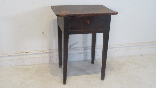 Country Hepplewhite walnut 1 drawer stand table (1 of 5)