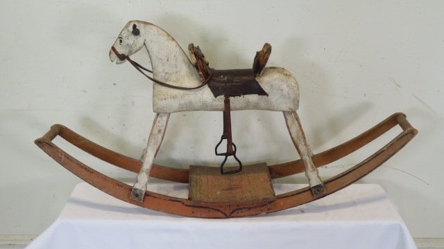 19th century wood horse on rockers (1 of 10)
