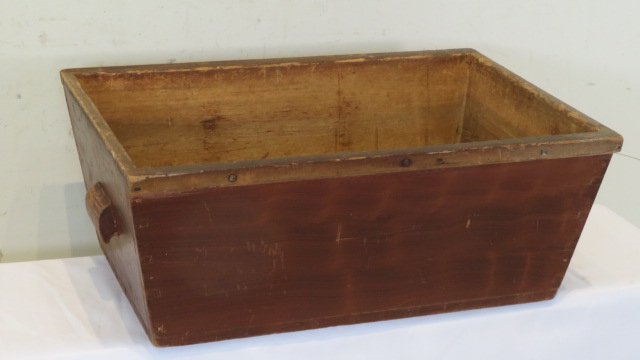 Pine dovetailed original grain painted dough box (1 of 6)