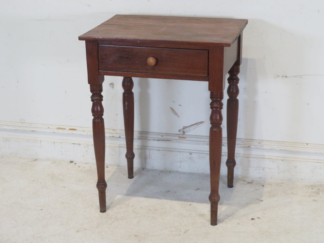 Walnut one drawer stand table (1 of 5)