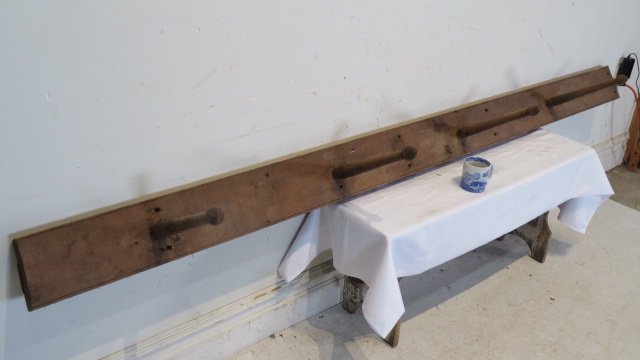 Pine 19th century old barn 8' harness rack (1 of 2)