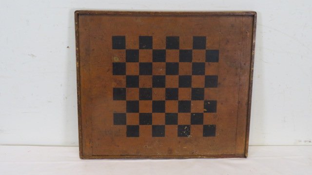 Early game board in old mustard and black paint (1 of 4)