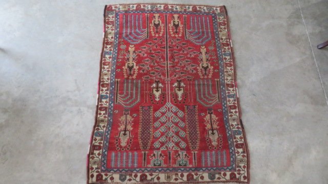 Early 20th century hand-woven unusual oriental rug (1 of 5)
